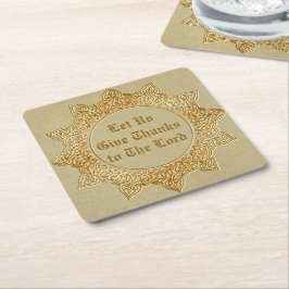 主与えに感謝していしよう スクエアペーパーコースター