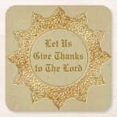 主与えに感謝していしよう スクエアペーパーコースター (正面)