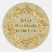 主与えに感謝していしよう ラウンドシール (正面)