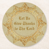 主与えに感謝していしよう ラウンドペーパーコースター (正面)