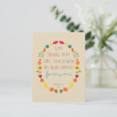 主与えに感謝してい向け秋聖書の詩のはがき ポストカード (スタンド正面)