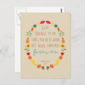 主与えに感謝してい向け秋聖書の詩のはがき ポストカード (正面/裏面)