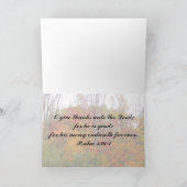 主与えに感謝してい – クリスチャン挨拶カード サンキューカード (内部)