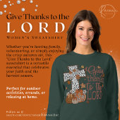 「主与えに感謝してい」女子の汗シャツ スウェットシャツ