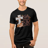 「主与えに感謝してい」男子トライブレンドシャツ トライブレンドTシャツ (正面)