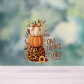 主与え感謝していに向かって秋のカボチャ アクリルサイン (ニュートラル)