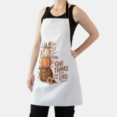 主与え感謝していに向かって秋のカボチャ エプロン (インサイチュ)