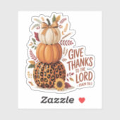 主与え感謝していに向かって秋のカボチャ シール (シート)