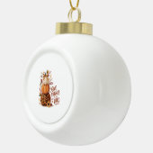 主与え感謝していに向かって秋のカボチャ セラミックボールオーナメント (右)