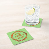 主与え感謝していのリース名へ スクエアペーパーコースター (インサイチュ)