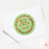 主与え感謝していのリース名へ ラウンドシール (封筒)