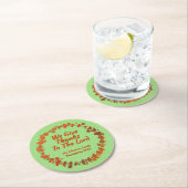 主与え感謝していのリース名へ ラウンドペーパーコースター (インサイチュ)