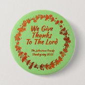 主与え感謝していのリース名へ 缶バッジ (正面)