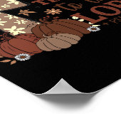 主与え感謝してい秋に対してキリスト教を横断感謝していする ポスター (角)