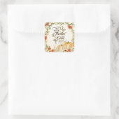 主与え感謝してい秋の花かぼちゃへ スクエアシール (バッグ)