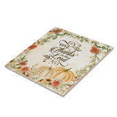 主与え感謝してい秋の花かぼちゃへ タイル (側面)