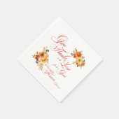 主与え感謝してい秋水の色のフローラ スタンダードカクテルナプキン (角)