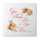 主与え感謝してい秋水の色のフローラ タイル (正面)