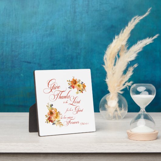 主与え感謝してい秋水の色のフローラ フォトプラーク (インサイチュ)