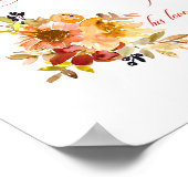 主与え感謝してい秋水の色のフローラ ポスター (角)