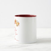 主与え感謝してい秋水の色のフローラ マグカップ (中央)