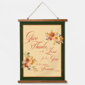 主与え感謝してい秋水の色のフローラ 吊り下げ型タペストリー (正面)