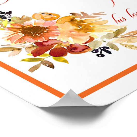 主与え感謝してい秋水の色フローラPosへ ポスター (角)