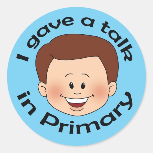 主与え要語で話す ラウンドシール (正面)