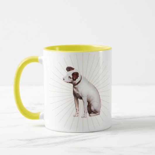 主人の声が明るく輝く マグカップ (左)