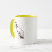 主人の声が明るく輝く マグカップ (正面左)