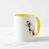 主人の声が明るく輝く マグカップ (正面右)