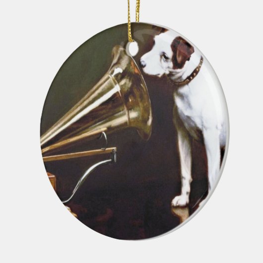 主人の声が犬をかじった セラミックオーナメント (左)