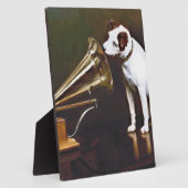 主人の声が犬をかじった フォトプラーク (側面)