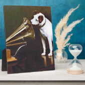 主人の声が犬をかじった フォトプラーク (側面)