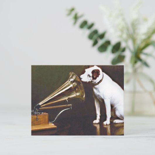 主人の声が犬をかじった ポストカード (スタンド正面)