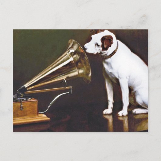 主人の声が犬をかじった ポストカード (正面)