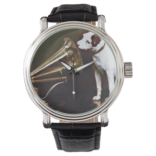 主人の声が犬をかじった 腕時計 (正面)
