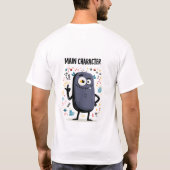 主人公おもしろエイリアンマスコットギフト Tシャツ (裏面)