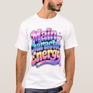 主人公オーラ Y2Kレトロ風ふきだしテキストTシャツ Tシャツ