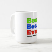 主任の日の最も最高のなボス コーヒーマグカップ (正面左)