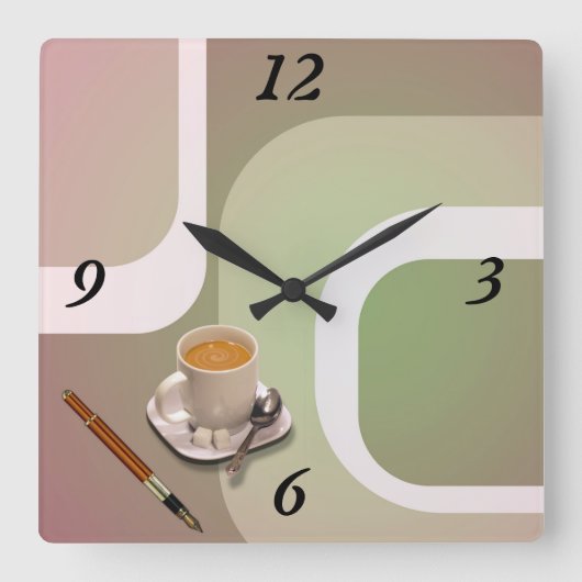 主任の日の柱時計! スクエア壁時計 (正面)