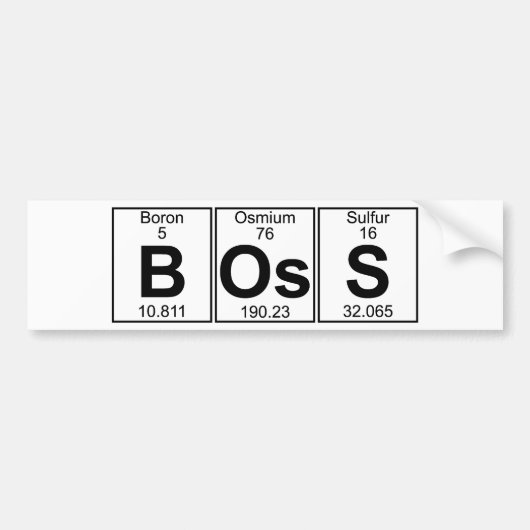 主任 (boss)-十分に バンパーステッカー (正面)