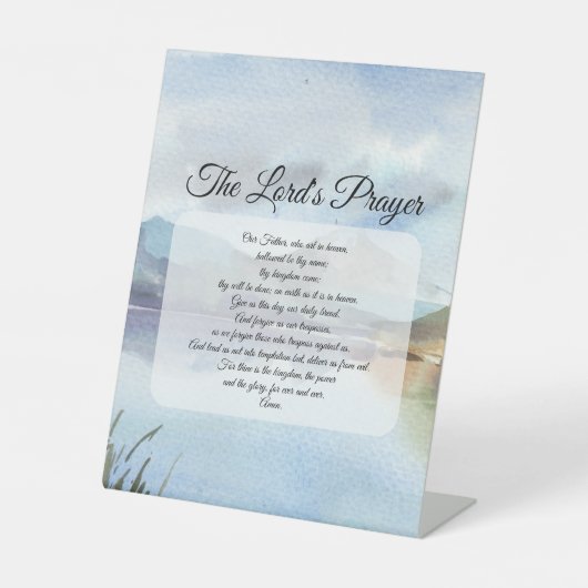 主伝統的の祈りの言葉 台座サイン (正面)