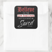 主信じイエス・キリストに対して信仰を持つ救こと スクエアシール (バッグ)