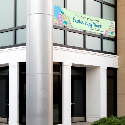 主催カスタムのイースター卵狩り看板 横断幕 (ビルの外側)