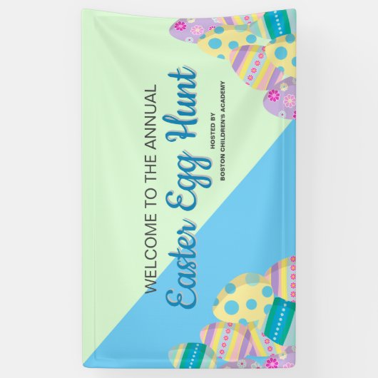 主催カスタムのイースター卵狩り看板 横断幕 (縦)