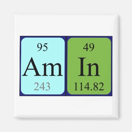 主周期表名磁石 マグネット (正面)