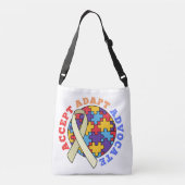 主唱者 – 自閉症意識の適応を受け入れる世界リブ クロスボディバッグ (裏面)