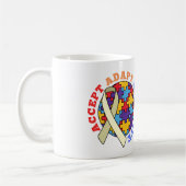 主唱者 – 自閉症意識の適応を受け入れる世界リブ コーヒーマグカップ (左)