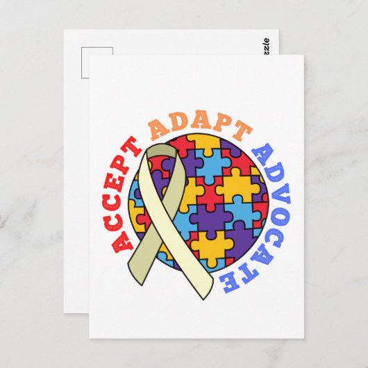 主唱者 – 自閉症意識の適応を受け入れる世界リブ ポストカード (正面/裏面)